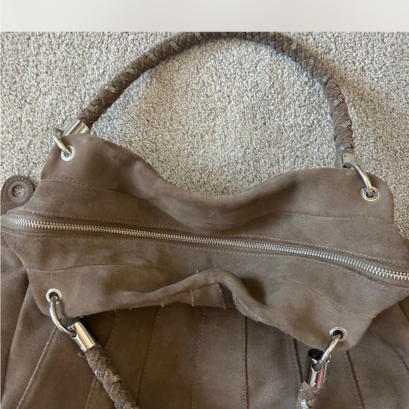 Vintage real suede with yellow interior. - Picture 2 of 3